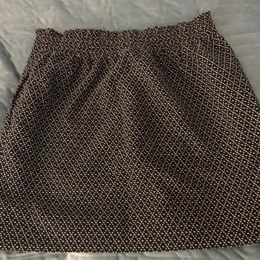 J Crew Skirt - size 10 - black with white polka dots